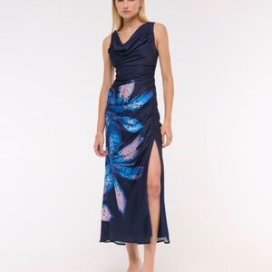 Abercrombie & Fitch Navy Blue Floral Dress